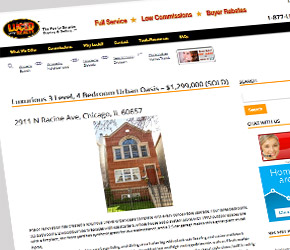 home for sale web page